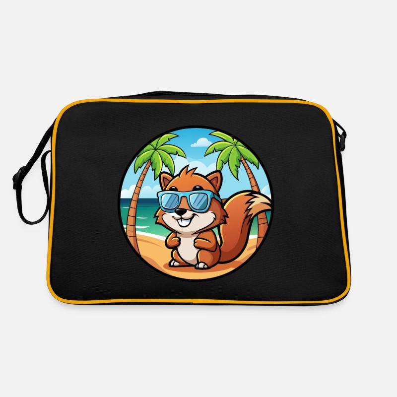 Squirrel Funny Cartoon Summer Beach Sunglasses Retro Bag