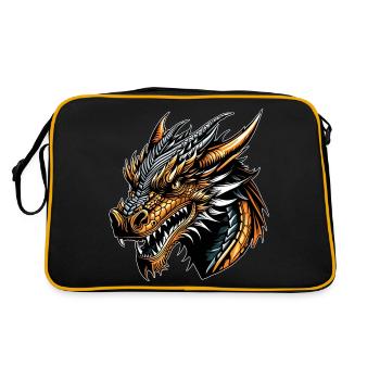 Portrait d'un dragon - Sac Retro - noir/or - Dos
