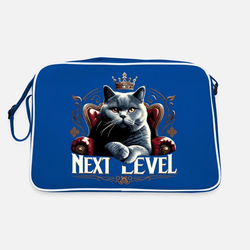 BKH Britisch Kurzhaar Blue Katze Königssessel Retro Tasche