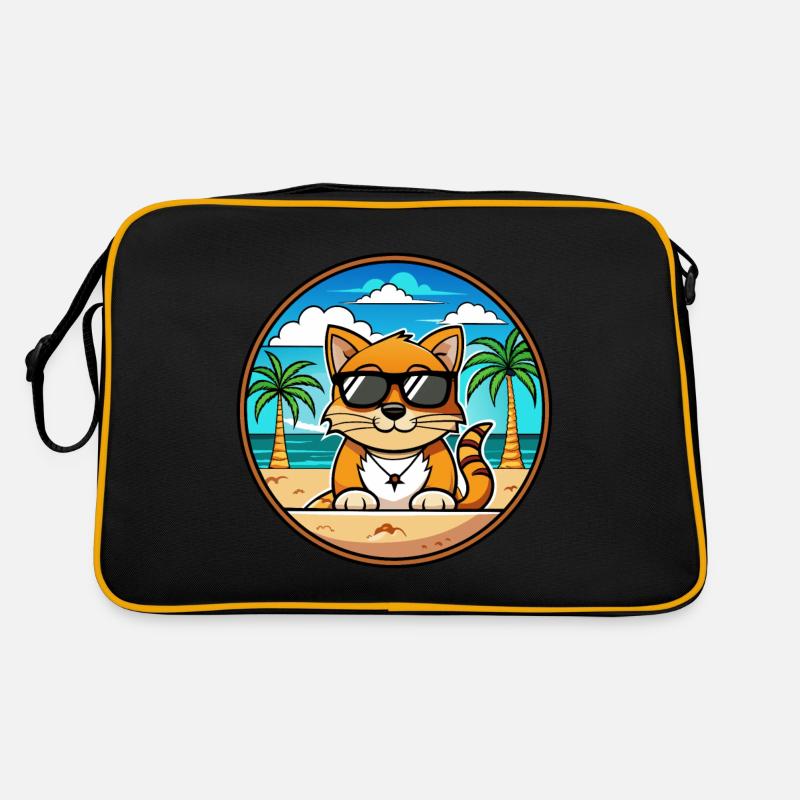 York Chocolate Cat Breed Cartoon Sunglasses Beach Retro Bag