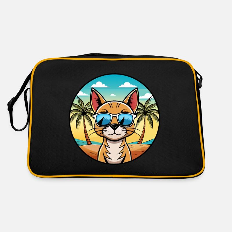 Abyssinian Cat Breed Cartoon Sunglasses Beach Retro Bag
