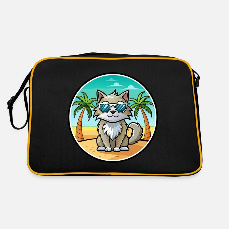 Laperm Cat Breed Cartoon Sunglasses Beach Retro Bag