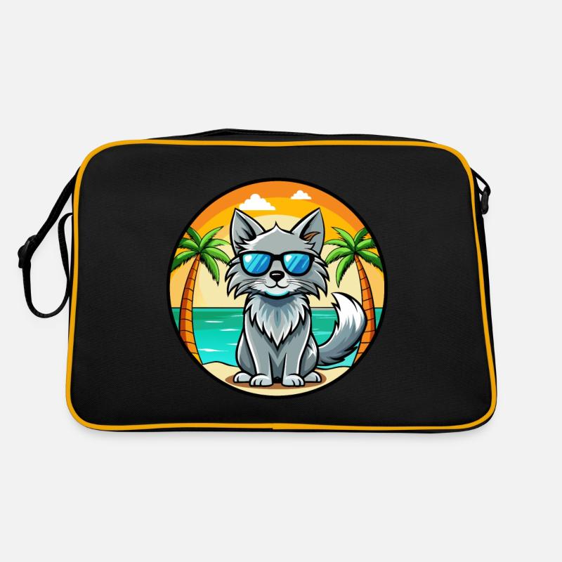 Nebelung Cat Breed Cartoon Sunglasses Beach Retro Bag