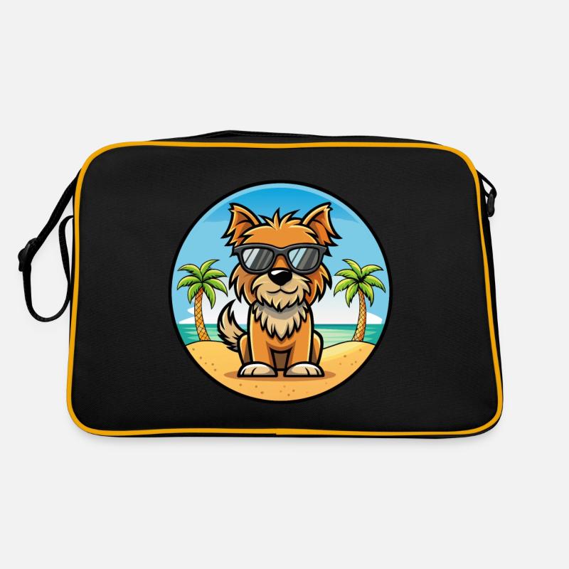 Lunettes de soleil de dessin animé de race de chien griffon belge plage Sac Retro