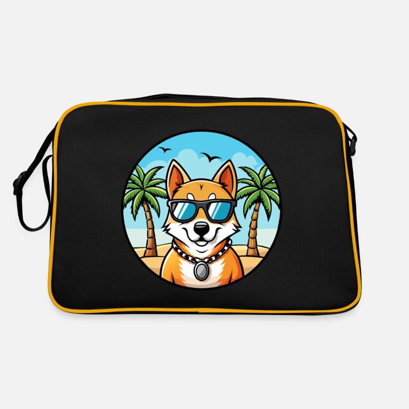 Lunettes de soleil de dessin animé de race de chien Spitz indien plage Sac Retro