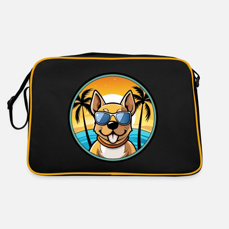 Phalene Hunderasse Cartoon Sonnenbrille Strand Retro Tasche