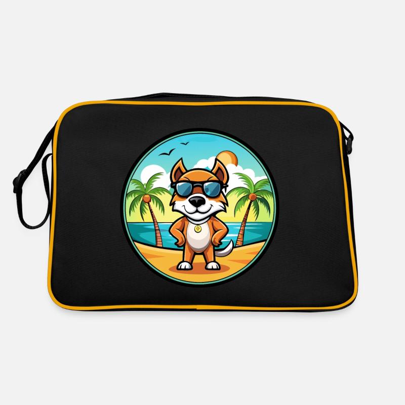 Pointer Chien Race Dessin Animé Lunettes De Soleil Plage Sac Retro