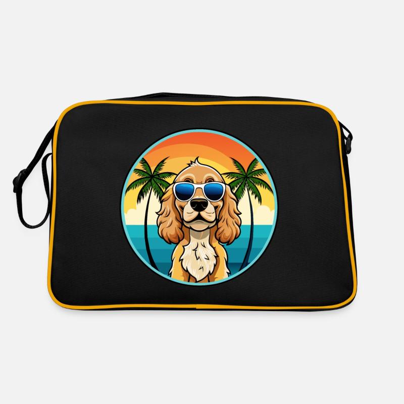 Cocker américain Spaniel Race de chien Cartoon Beach Sac Retro
