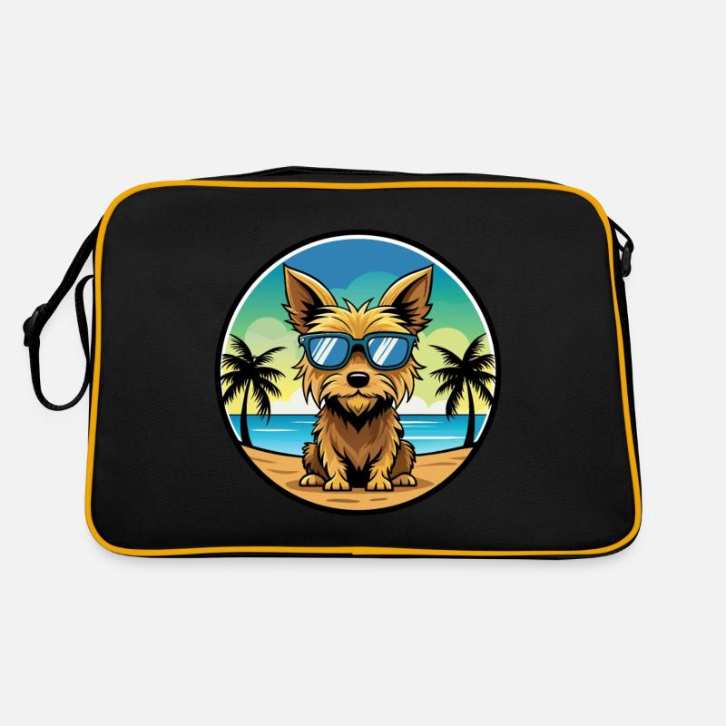 Australian Silky Terrier Chien Race Cartoon Beach Sac Retro