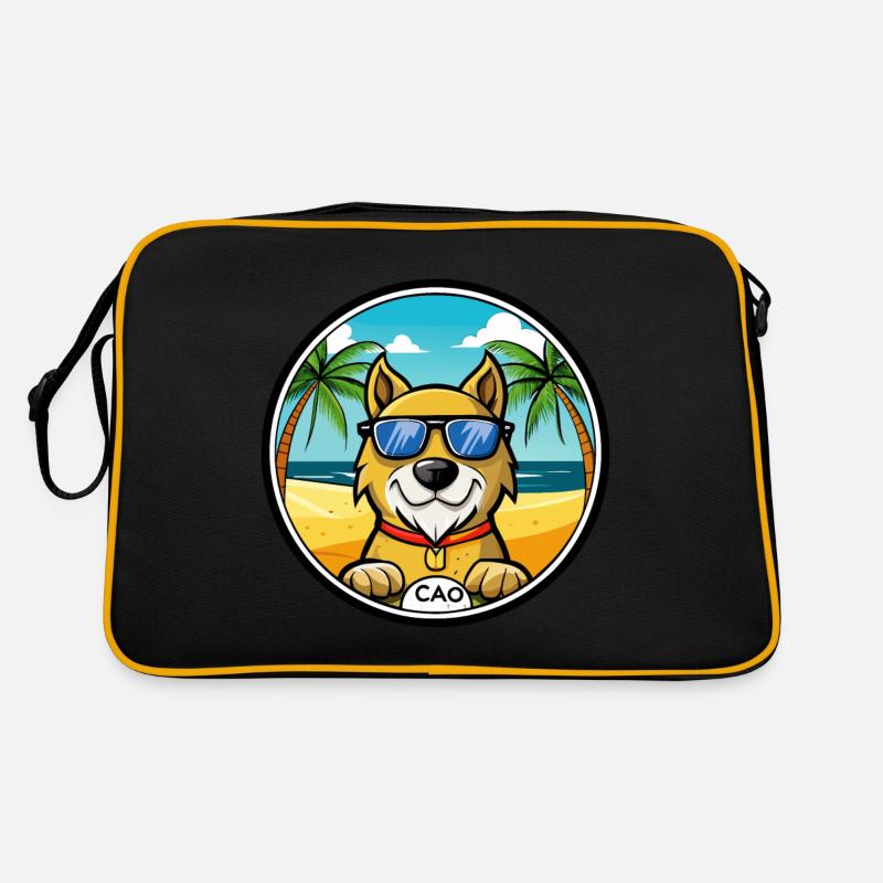 Cao De Gado Transmontano Race Chien Dessin Animé Plage Sac Retro