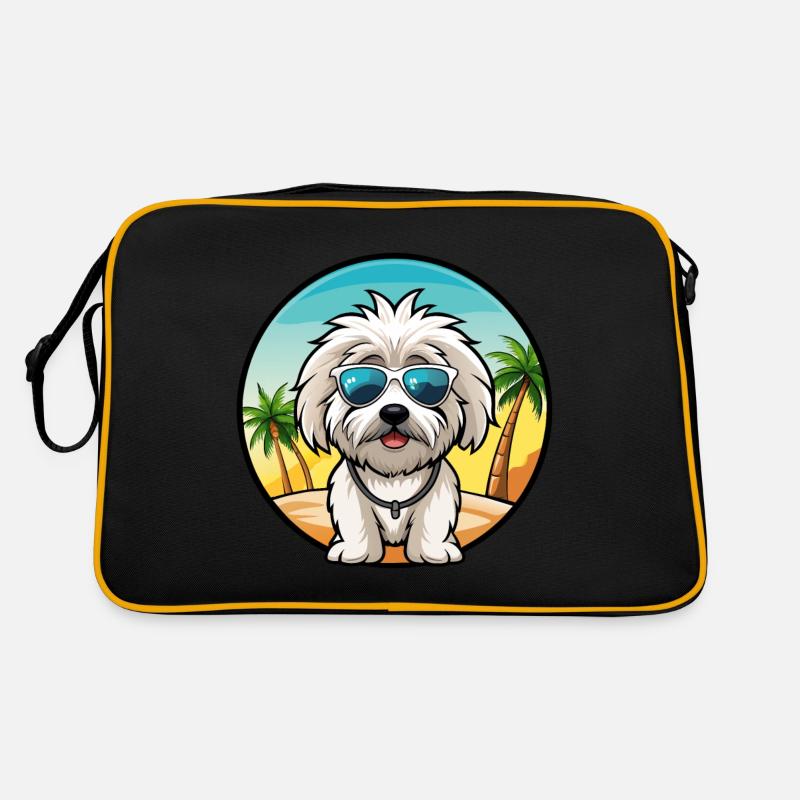 Coton De Tulear Dog Breed Cartoon Sunglasses Beach Retro Bag