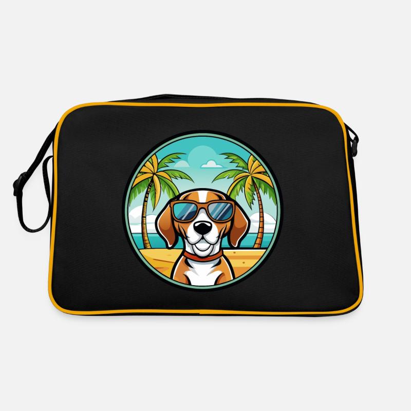 Treeing Walker Coonhound Hunderasse Cartoon Strand Retro Tasche