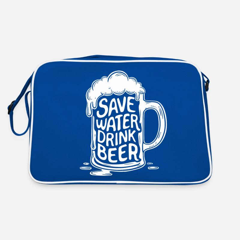 Beer Beer Mug Saying Save Water Drink Beer Retro Bag