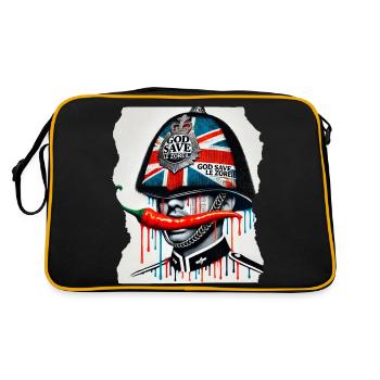 God Save The Zoreil Spicy Design - Retro Tasche - Schwarz/Gold - Hinten