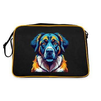 Anatolian Shepherd Dog Breed Cartoon Kawaii - Retro Bag - black/gold - Back