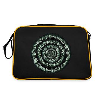 Magischer Kreis - Retro Tasche - Schwarz/Gold - Hinten