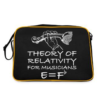 Theory of Relativity for Musicians | funny sayings - Retro Bag - black/gold - Back