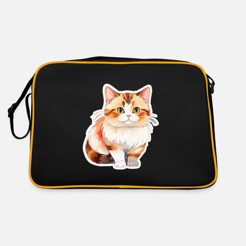 Munchkin Dachshund Cat Watercolor Retro Bag