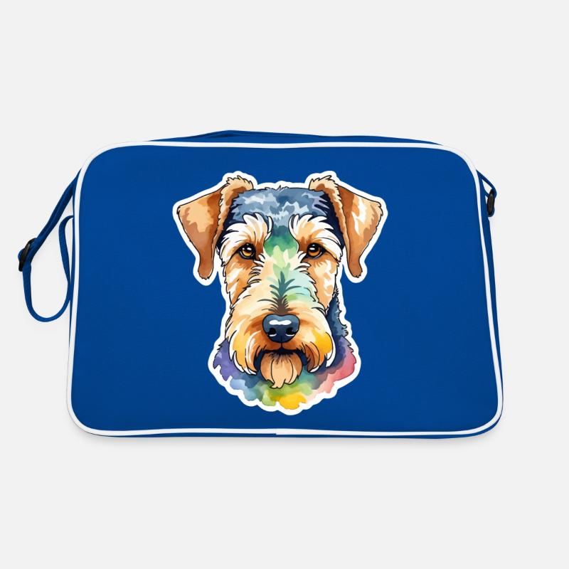 Airedale Terrier Aquarelle Sac Retro
