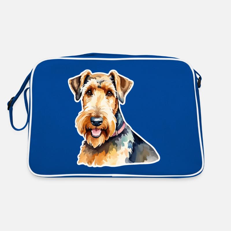 Airedale Terrier Aquarelle Sac Retro