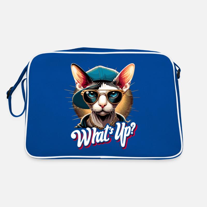 Cornish Rex Was geht ab Katze Geschenk Retro Tasche