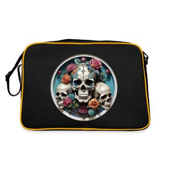 Dead Roses - Retro Bag - black/gold - Back
