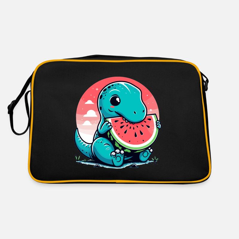 Süßer T-Rex Wassermelone Sommer Geschenk Retro Tasche
