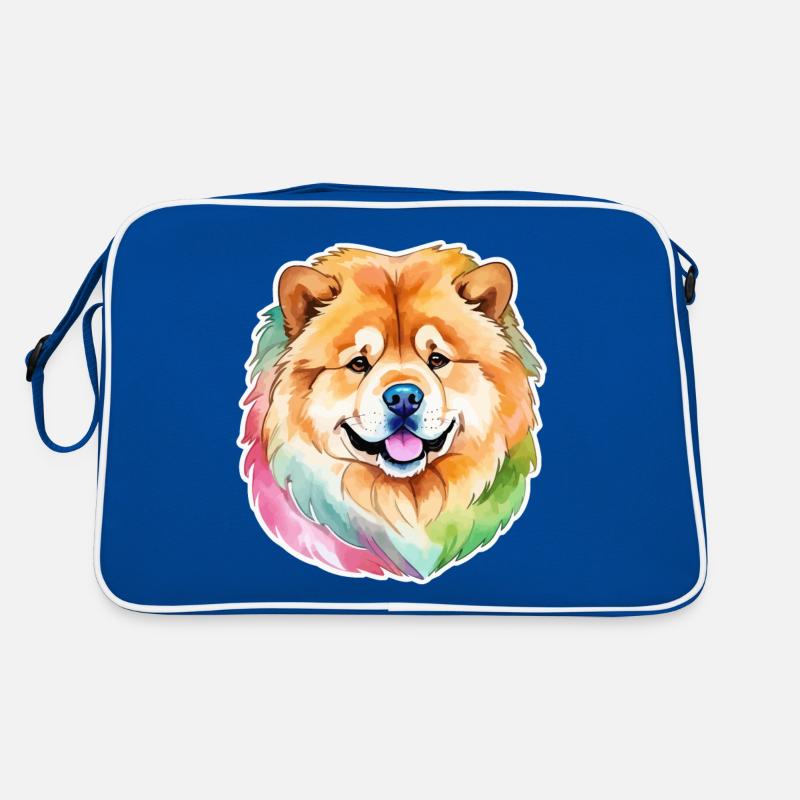 Chow Chow Wasserfarben Retro Tasche