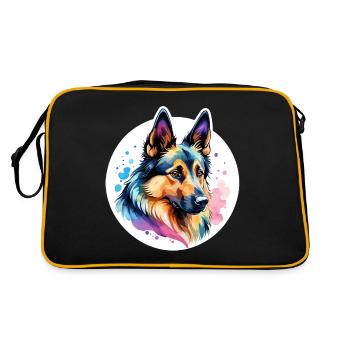 Berger Belge Aquarelle - Sac Retro - noir/or - Dos