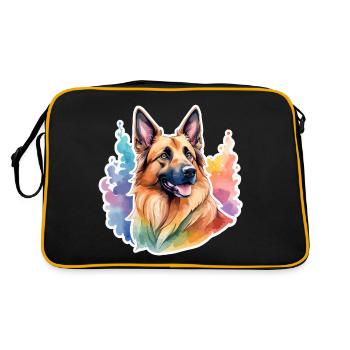 Berger Belge Aquarelle - Sac Retro - noir/or - Dos