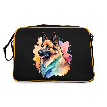 Berger Belge Aquarelle - Sac Retro - noir/or - Dos