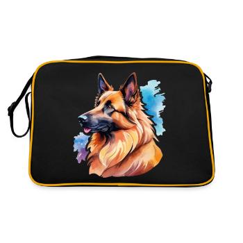 Berger Belge Aquarelle - Sac Retro - noir/or - Dos