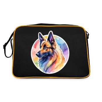Berger Belge Aquarelle - Sac Retro - noir/or - Dos
