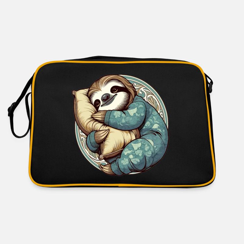 Faultier Schlafen Leidenschaft Geschenk Retro Tasche