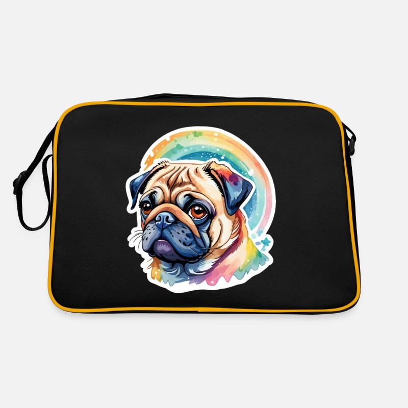 Aquarelles de carlin Sac Retro