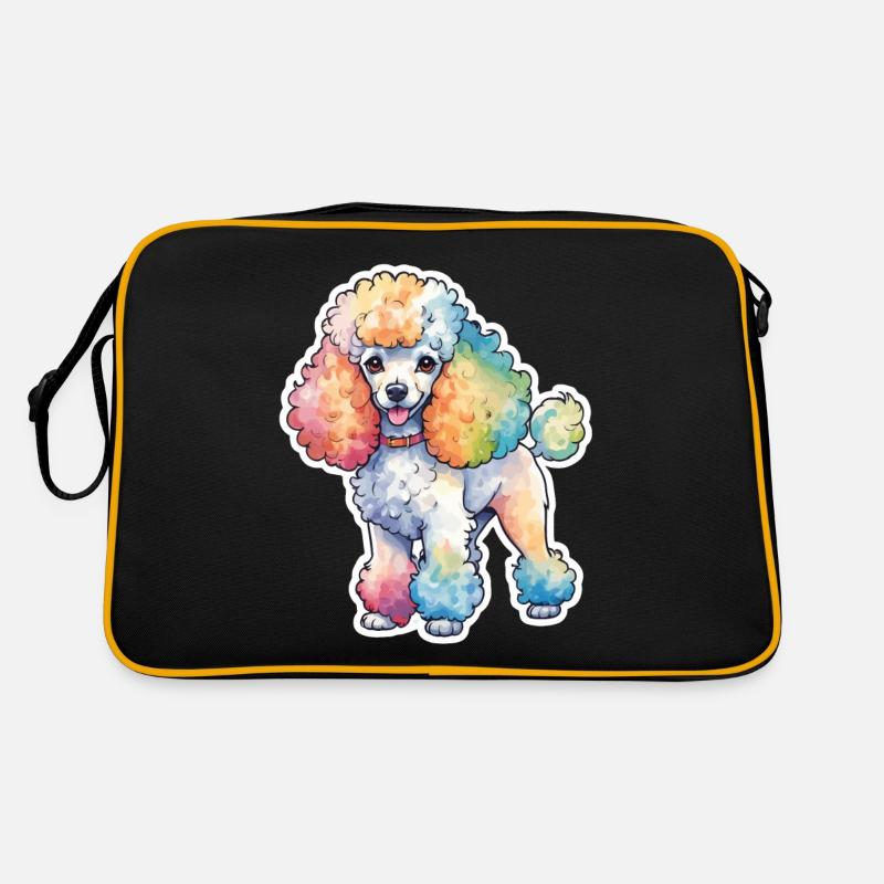 Poodle Watercolors Retro Bag