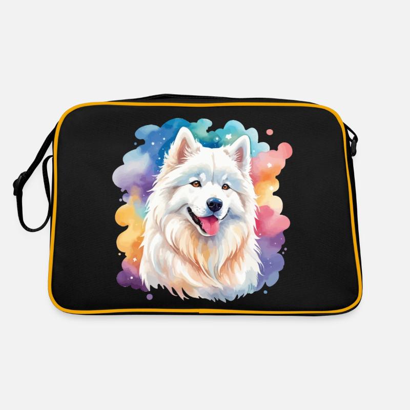 Samoyed watercolors Retro Bag