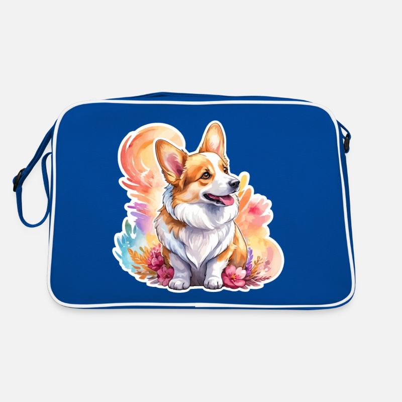 Welsh Corgi Pembroke Aquarelle Sac Retro