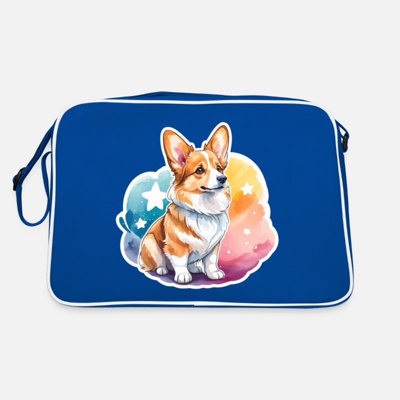 Welsh Corgi Pembroke Aquarelle Sac Retro