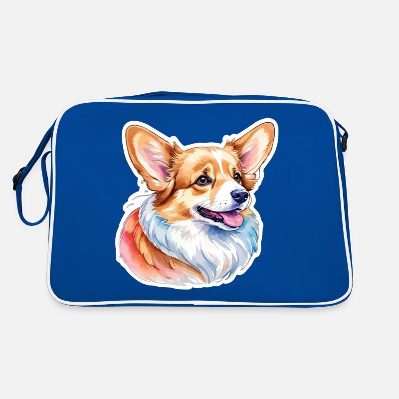 Welsh Corgi Pembroke Aquarelle Sac Retro