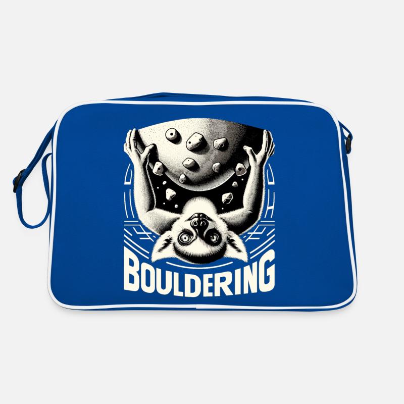 Bouldern Lemur Klettern Geschenk Retro Tasche