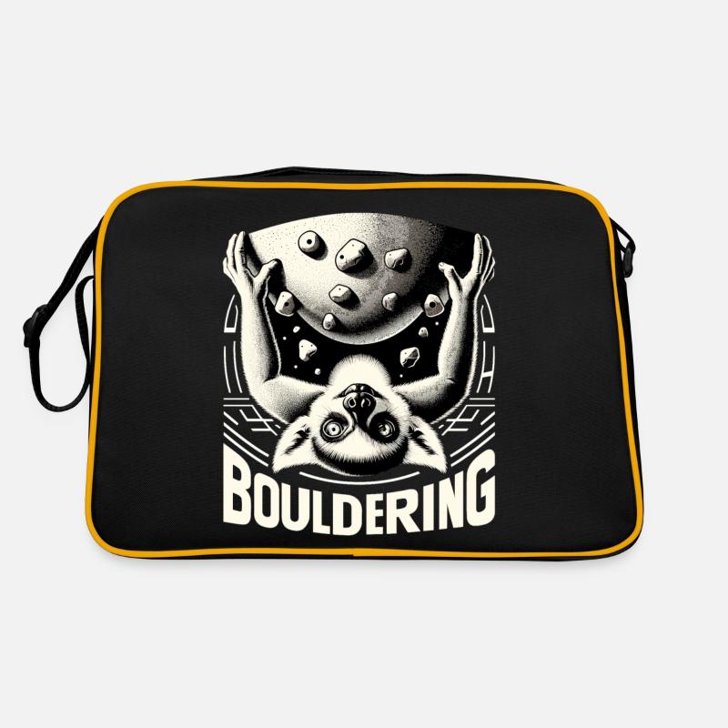 Bouldering Lemur Climbing Gift Retro Bag