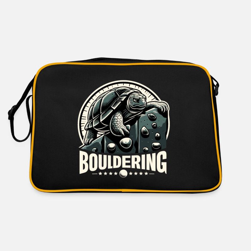 Bouldern Schildkröte Klettern Geschenk Retro Tasche