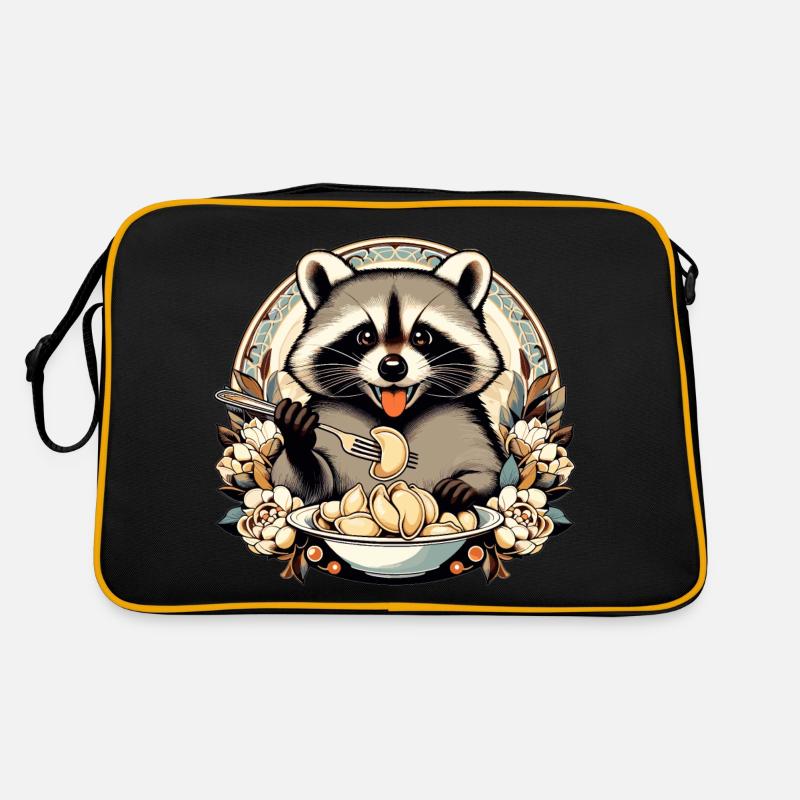 Wareniki Waschbär süß Geschenk Retro Tasche