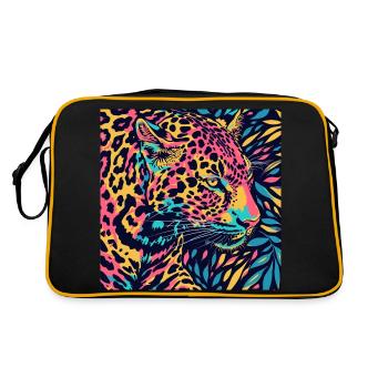 Leopard Pop colors - Retro Bag - black/gold - Back