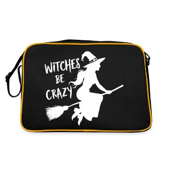 Balai de sorcière d’Halloween Sorcières Be Crazy - Sac Retro - noir/or - Dos