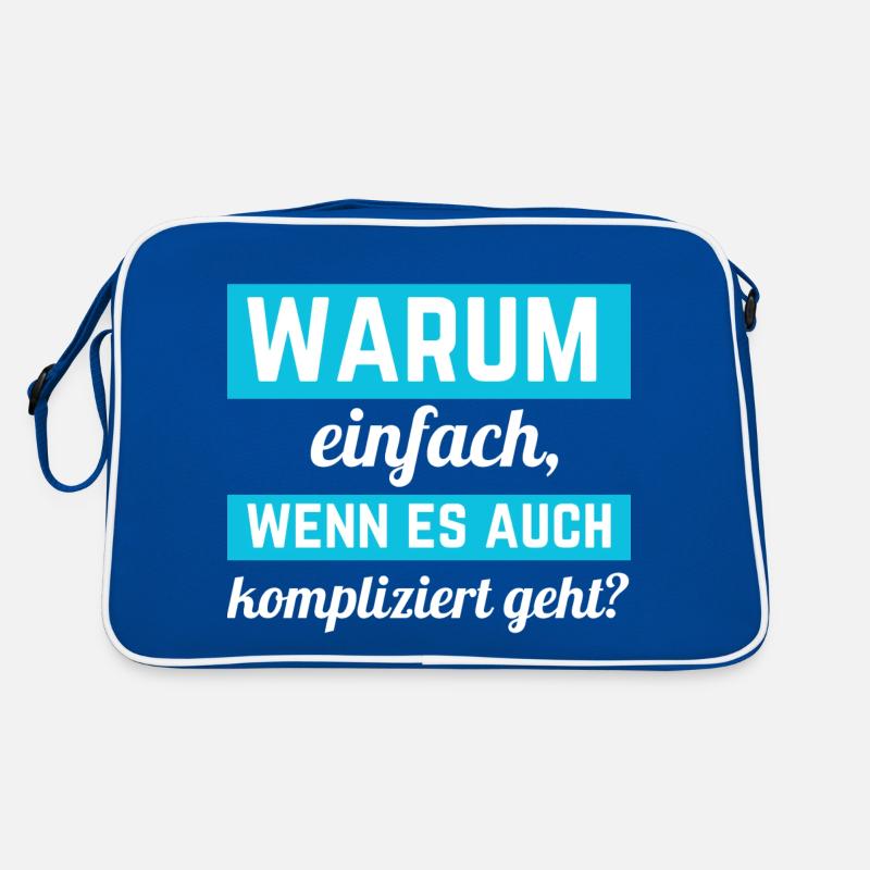 Kompliziert? Ja, bitte! Lustiges Statement-Design Retro Tasche