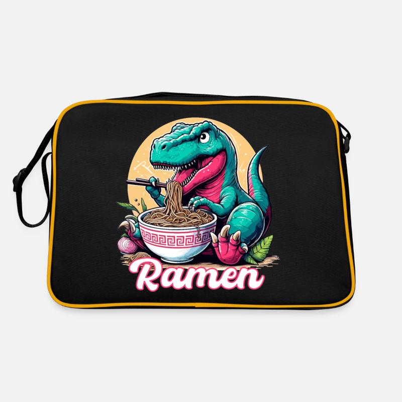 Süßer T-Rex Ramen Dinosaurier Geschenk Retro Tasche