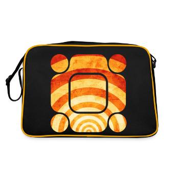 Red and Gold Vintage Design - Retro Bag - black/gold - Back