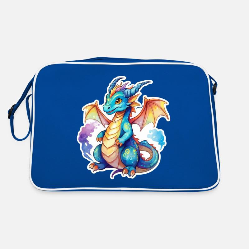 Drache Wasserfarben Retro Tasche